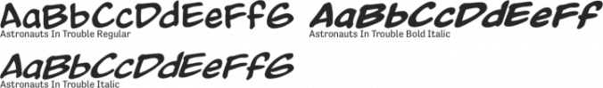 Astronauts In Trouble Font Preview