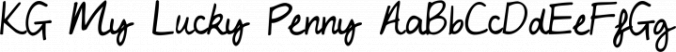 KG My Lucky Penny Font Preview