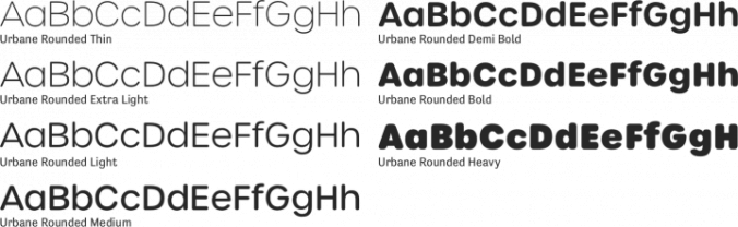 Urbane Rounded Font Preview