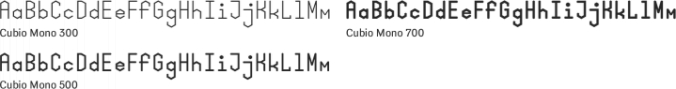 Cubio Mono Font Preview