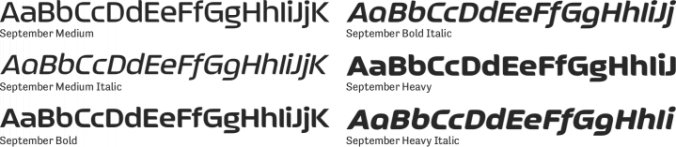 September Font Preview