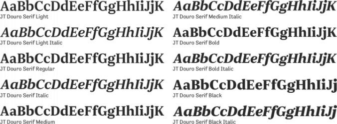 JT Douro Serif Font Preview