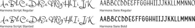 Harmona Family Font Preview