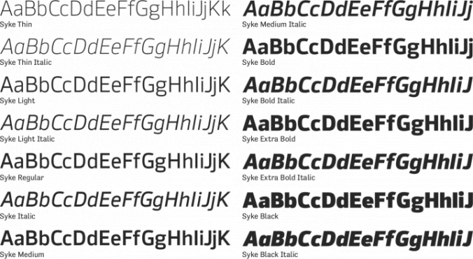 Syke Font Preview