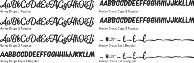 Honey Drops Font Preview