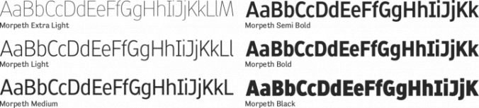 Morpeth Font Preview