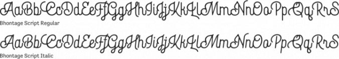 Bhontage Script Font Preview