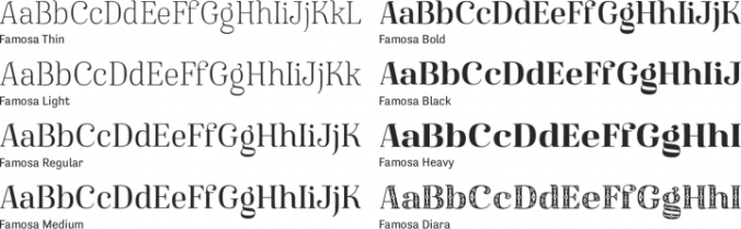 Famosa Font Preview