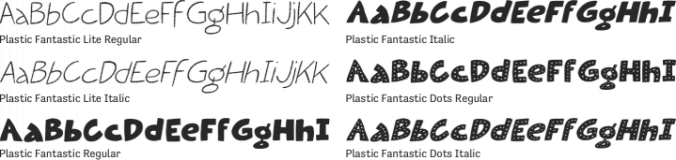 Plastic Fantastic Font Preview
