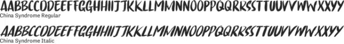 China Syndrome Font Preview