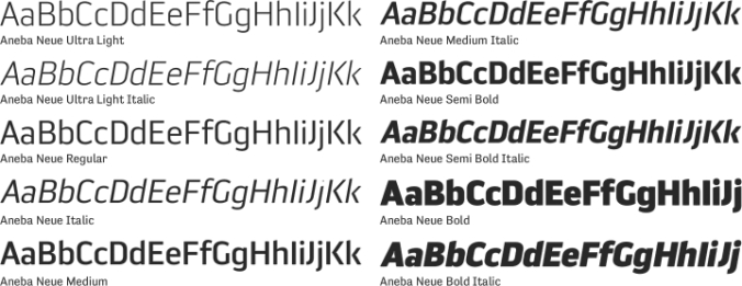 Aneba Neue Font Preview