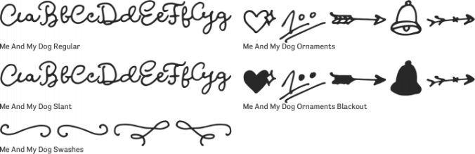 Me and my dog font download