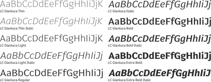 LC Gianluca Font Preview