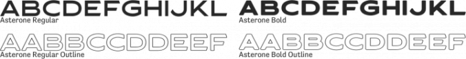 Asterone Font Preview