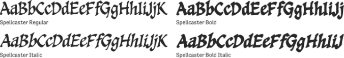 Spellcaster Font Preview
