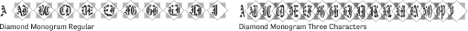 Diamond Monogram Font Preview