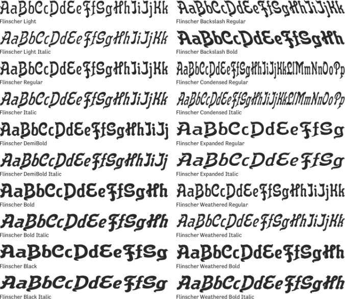 Flinscher Font Preview
