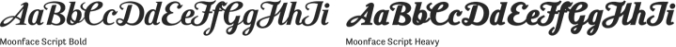 Moonface Script Font Preview