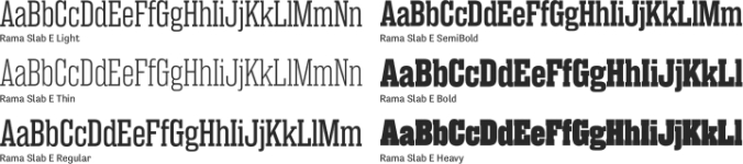 Rama Slab E Font Preview