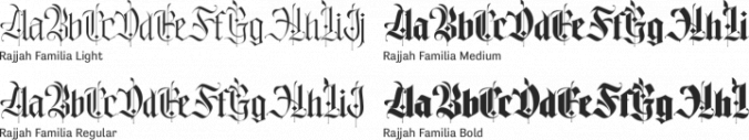 Rajjah Familia Font Preview