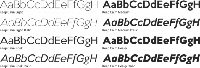 Keep Calm Font Preview