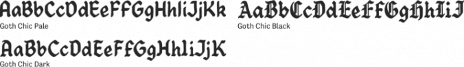 Goth Chic Font Preview