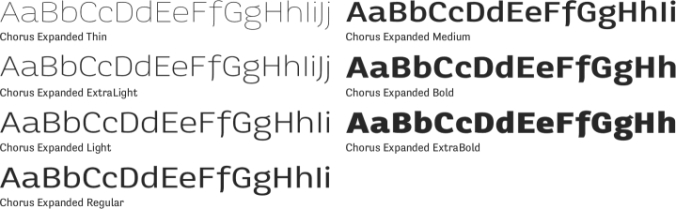 Chorus Expanded Font Preview