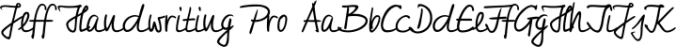 Jeff Handwriting Pro Font Preview