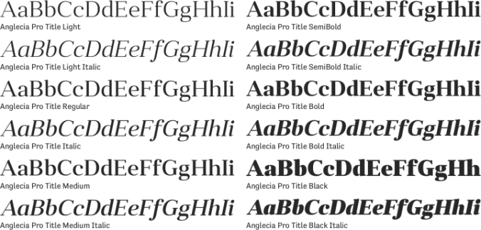 Anglecia Pro Title Font Preview