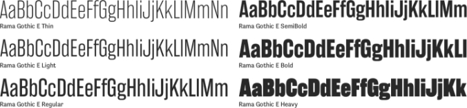 Rama Gothic E Font Preview