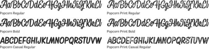 Popcorn Font Preview