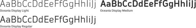 Oceania Display Font Preview