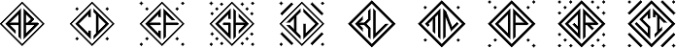 MFC Diamondside Monogram Font Preview