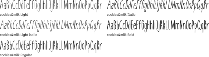 cookies&milk Font Preview