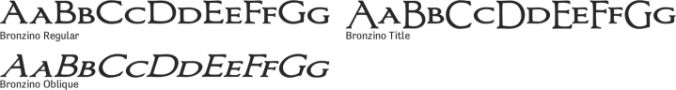 Bronzino Font Preview