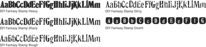DIY Fantasy Stamp Font Preview