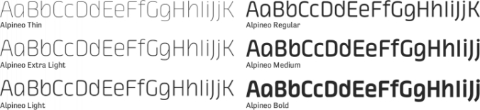Alpineo Font Preview