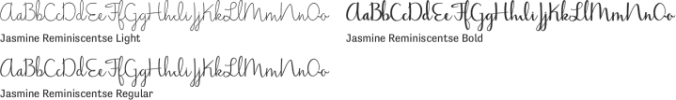 Jasmine Reminiscentse Font Preview