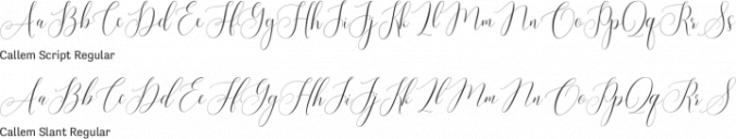 Callem Script Font Preview