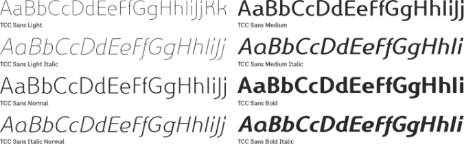 TCC Sans Font Preview