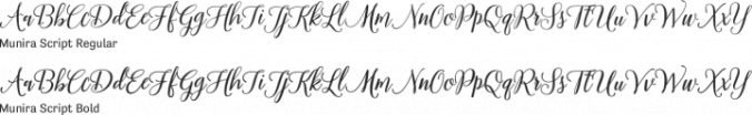 Munira Script Font Preview