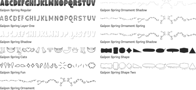 Galpon Spring Font Preview