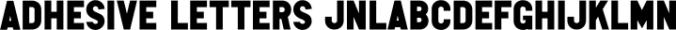 Adhesive Letters JNL Font Preview