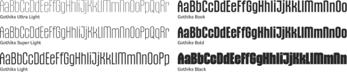 Gothiks Font Preview