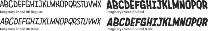 Imaginary Friend BB Font Preview