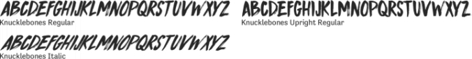 Knucklebones Font Preview