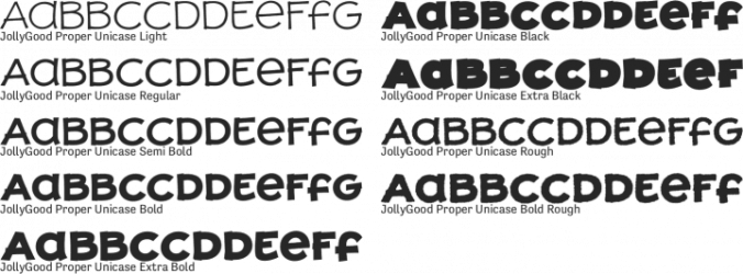 JollyGood Proper Unicase Font Preview