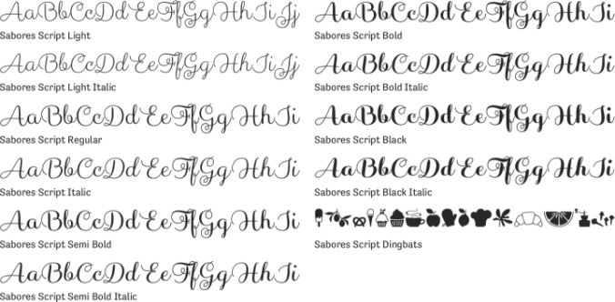 Sabores Script Font Preview