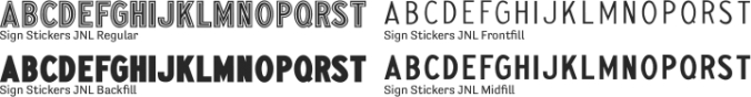 Sign Stickers JNL Font Preview