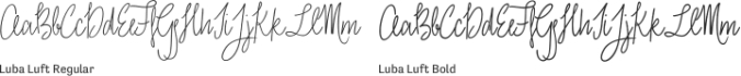Luba Luft Font Preview